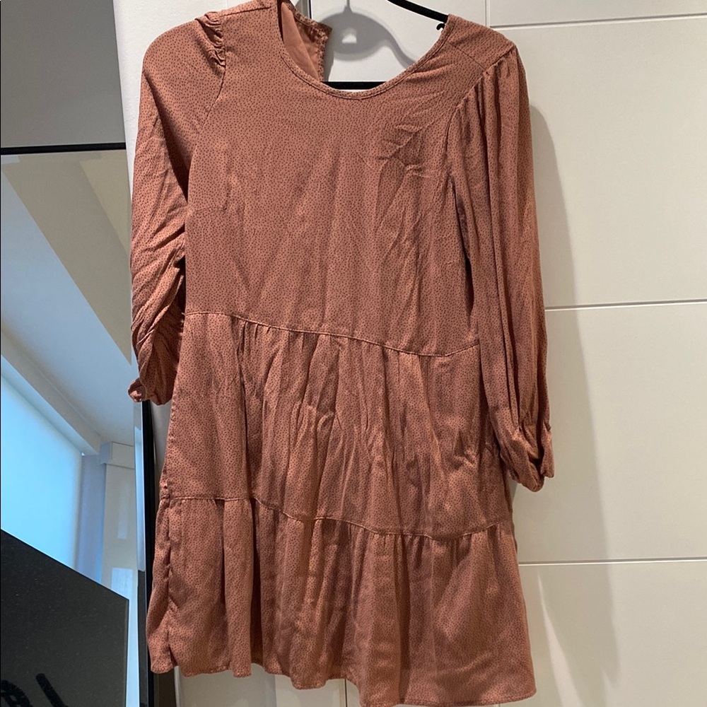 Abercrombie & Fitch Ruffled Tiered Mauve/Pink dress